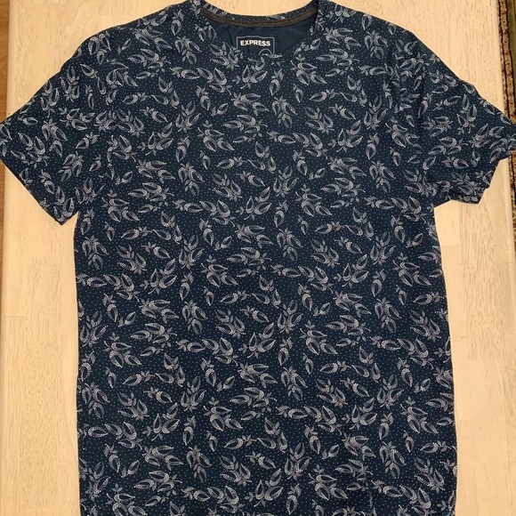 Express Dark Teal Stretch T-Shirt - Size M - Picture 1 of 3